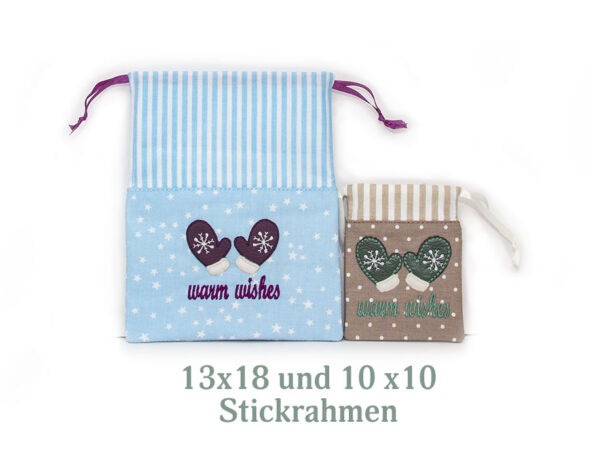 ITH Stickdatei Geschenkesäckchen 10x10 Winterzeit +Scandinavian XMas – Bild 3