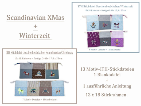 ITH Stickdatei Geschenkesäckchen